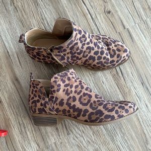 Torrid Leopard Print Ankle Boots